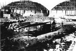 Bau des Gasbehälters, 1897 © WBV-GPA