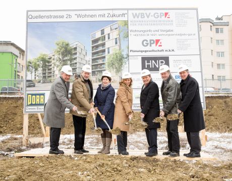 Spatenstich Quellenstraße 2B © WBV-GPA