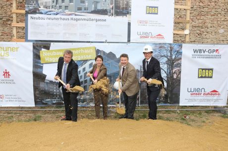Spatenstich für neues Haus für Wohnungslose in Wien © Ismail Gökmen / PID
